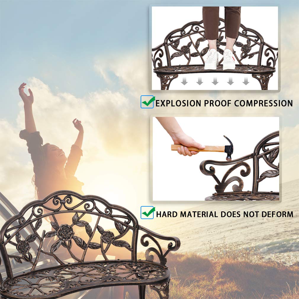 Eden Outdoor Garden Bench – Black