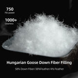 Premium Hungarian White Goose Down Feather Comforter King Size, Fluffy Down Duvet