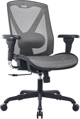 Ergonomic Office Chair, High-Back Swivel Computer Gaming Desk Chair with Lumbar Support and Adjustable Armrests