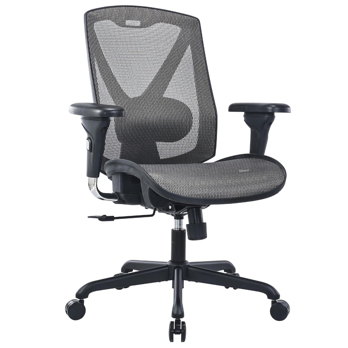 Ergonomic Office Chair, High-Back Swivel Computer Gaming Desk Chair with Lumbar Support and Adjustable Armrests