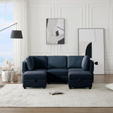 5 Seat Modern U Shaped Sofa with Convertible Storage Chaise, Sectional