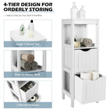 Bathroom Organizers and Storage Cabinet - Storage Organizer Rack Stand with 2 Removable Drawers,