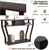 Console Table Modern Easy Assembly Entryway Table W/Storage Drawer and Bottom Shelf