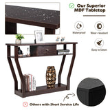 Console Table Modern Easy Assembly Entryway Table W/Storage Drawer and Bottom Shelf