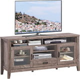 Farmhouse Tall TV Stand, Retro Wood Universal Stand for TV's up to 65" Flat Screen,