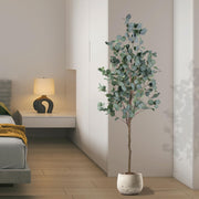 Artificial Eucalyptus Tree, 6FT Tall Faux Eucalyptus Tree