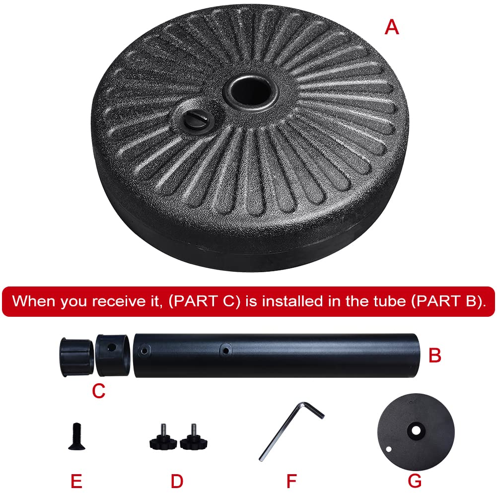 Umbrella Base Water Filled Stand Market Patio Outdoor Heavy