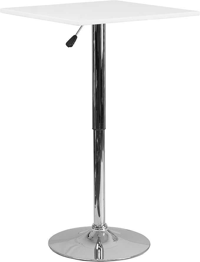 Hampstead Collection End Table - Modern White Finish End Table - Crisscross Matte Black Frame