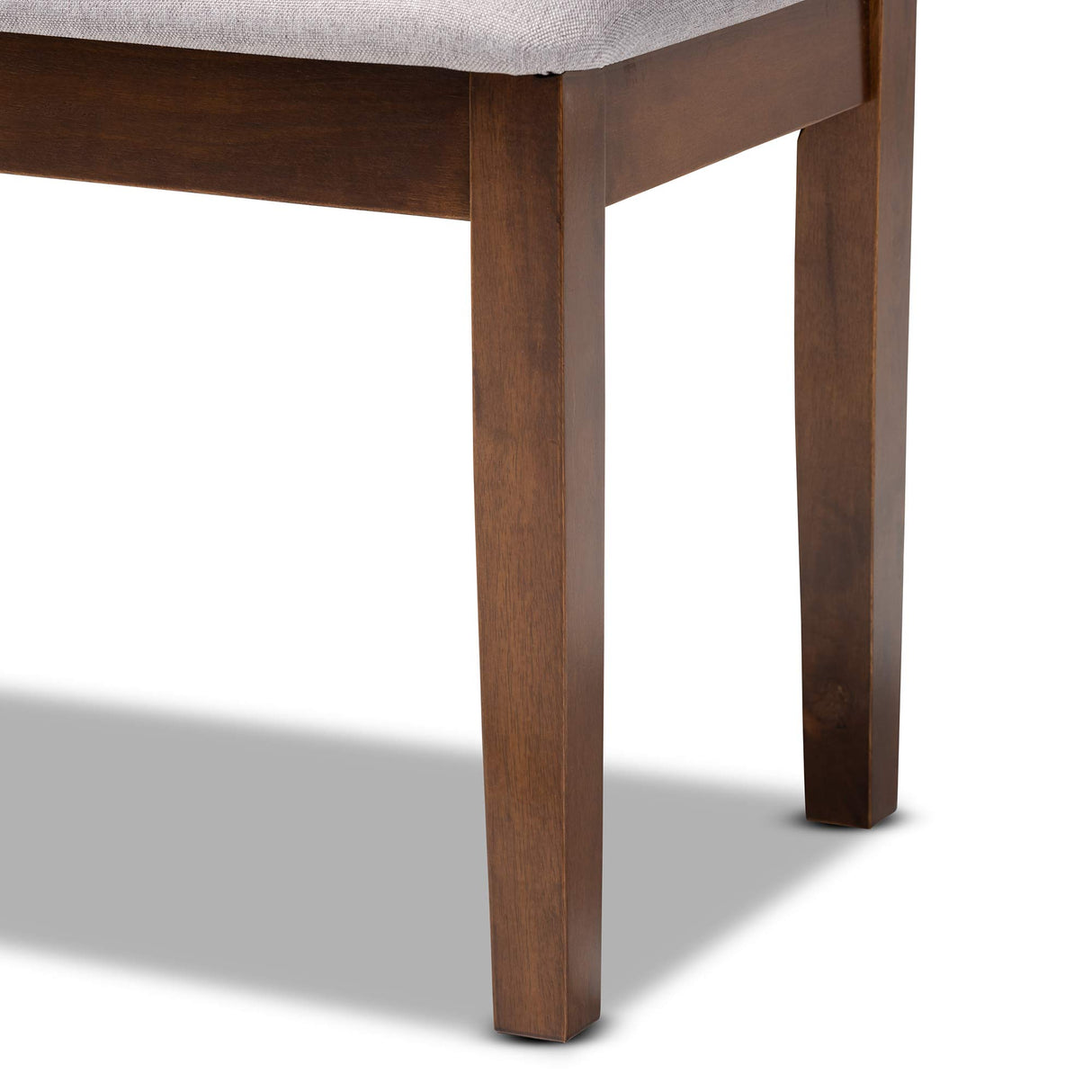 Teresa Modern and Contemporary Transitional Grey Fabric Upholstered and Walnut Brown