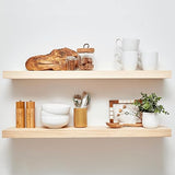 Rustic Farmhouse Floating Shelves, Bathroom Wooden Shelves for Wall Mounted