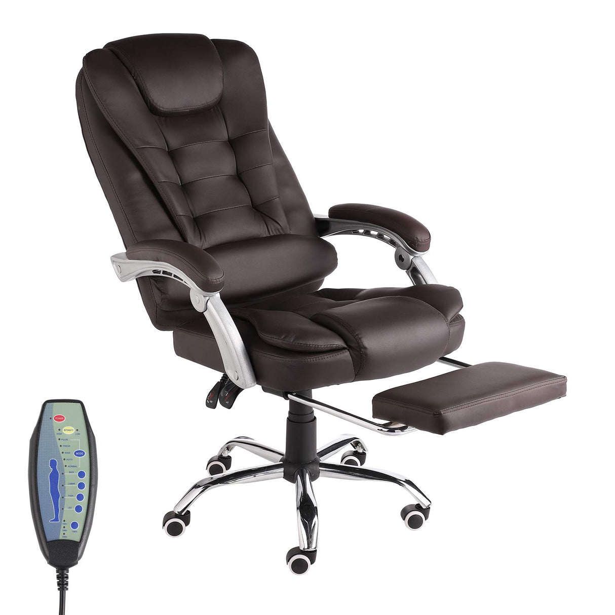 Ergonomic Executive Office Chair with Retracable Footreat - High Back Home Office Chair