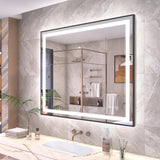 40x36 LED Mirror for Bathroom with Front and Backlit, Anti-Fog Lighted Mirror, Dimmable