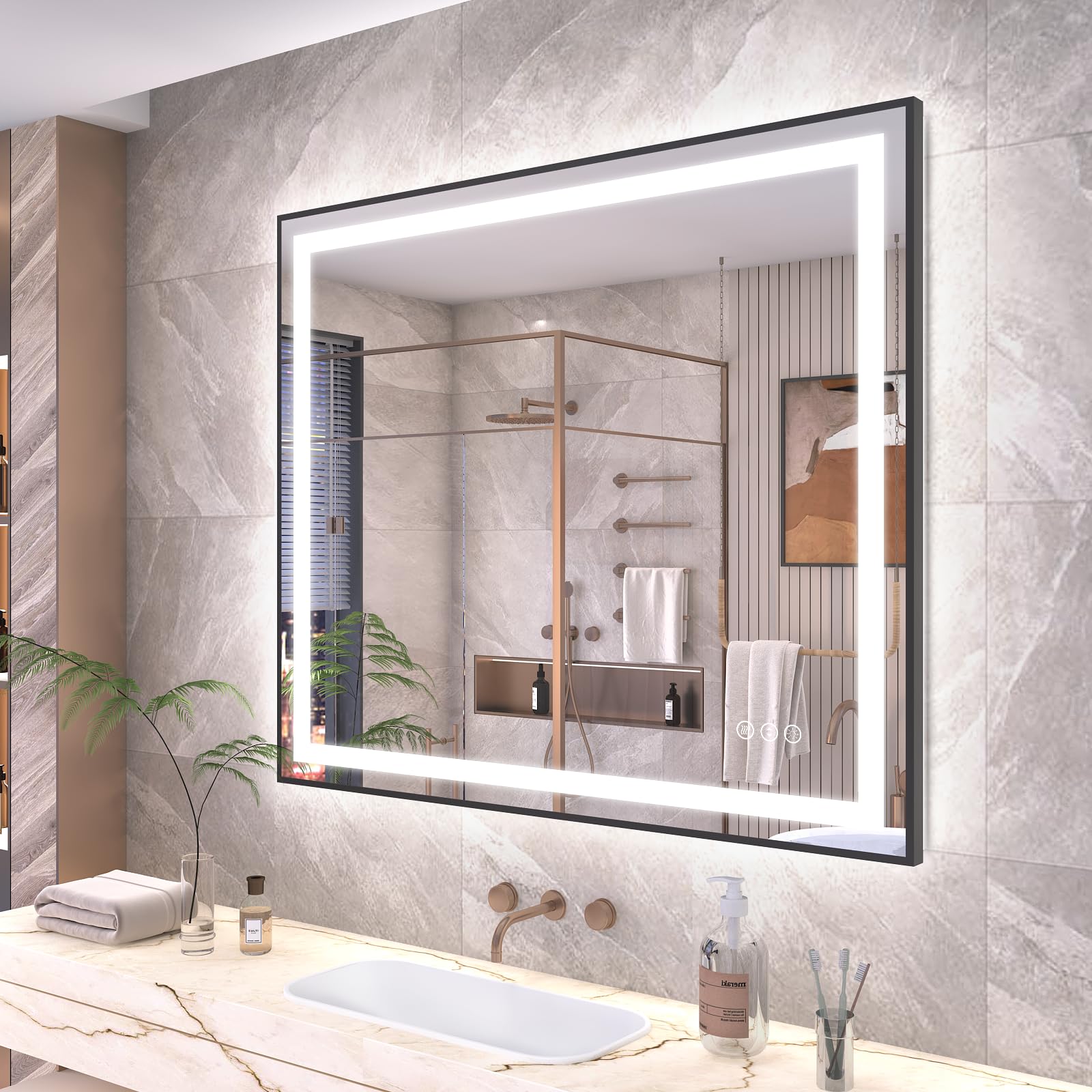 LED Mirror for Bathroom with Front and Backlit