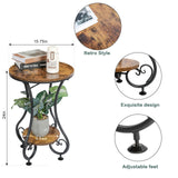 End Table, Round Side Table for Small Spaces, Coffee Tea Table Nightstand Home Decor