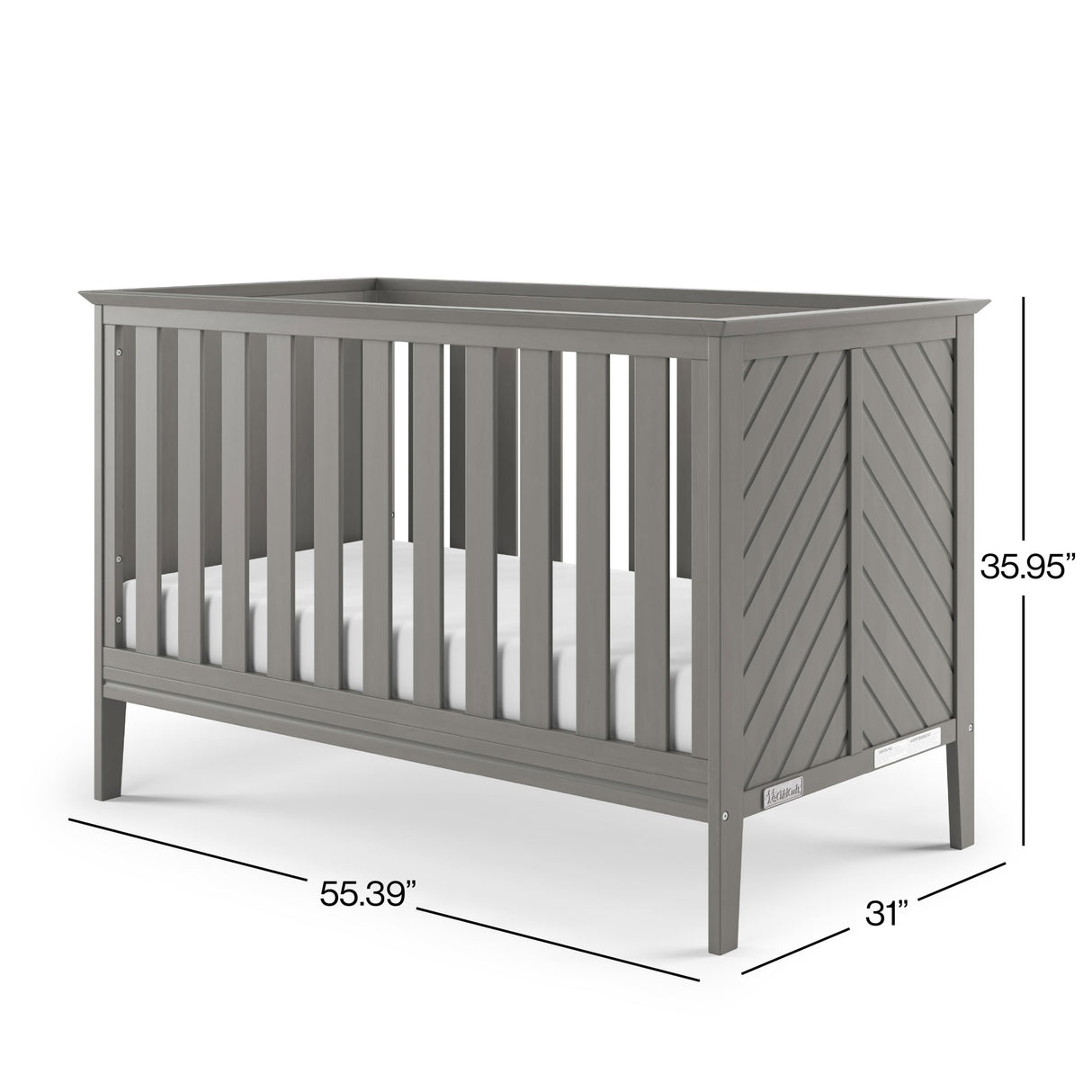 Child Craft Atwood 3-in-1 Convertible Crib, Baby Crib Converts to Day Bed, Toddler Bed, 3 Adjustable Mattress Positions, Non-Toxic, Baby Safe Finish (Lunar Gray)