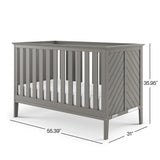 Child Craft Atwood 3-in-1 Convertible Crib, Baby Crib Converts to Day Bed, Toddler Bed, 3 Adjustable Mattress Positions, Non-Toxic, Baby Safe Finish (Lunar Gray)