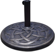 43lbs Patio Market Umbrella Base, Heavy Duty Outdoor Stand, Cast Iron Umbrella Holder