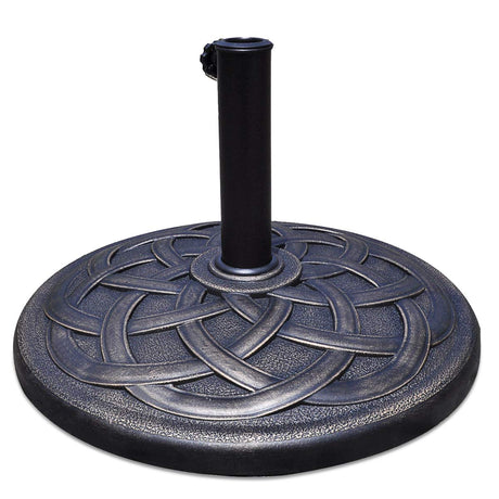 43lbs Patio Market Umbrella Base, Heavy Duty Outdoor Stand, Cast Iron Umbrella Holder