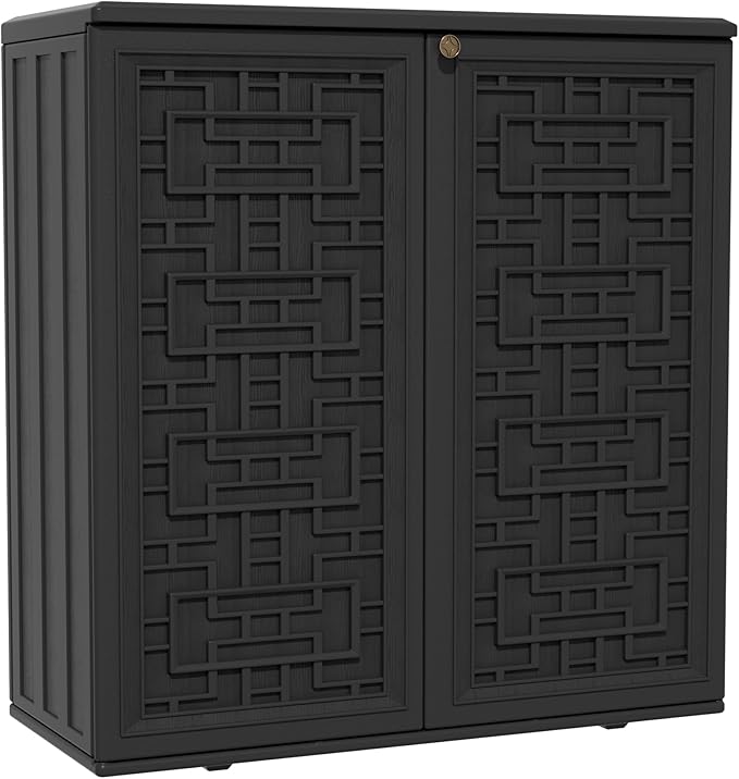 Indoor Outdoor Storage Cabinet Waterproof with Shelf