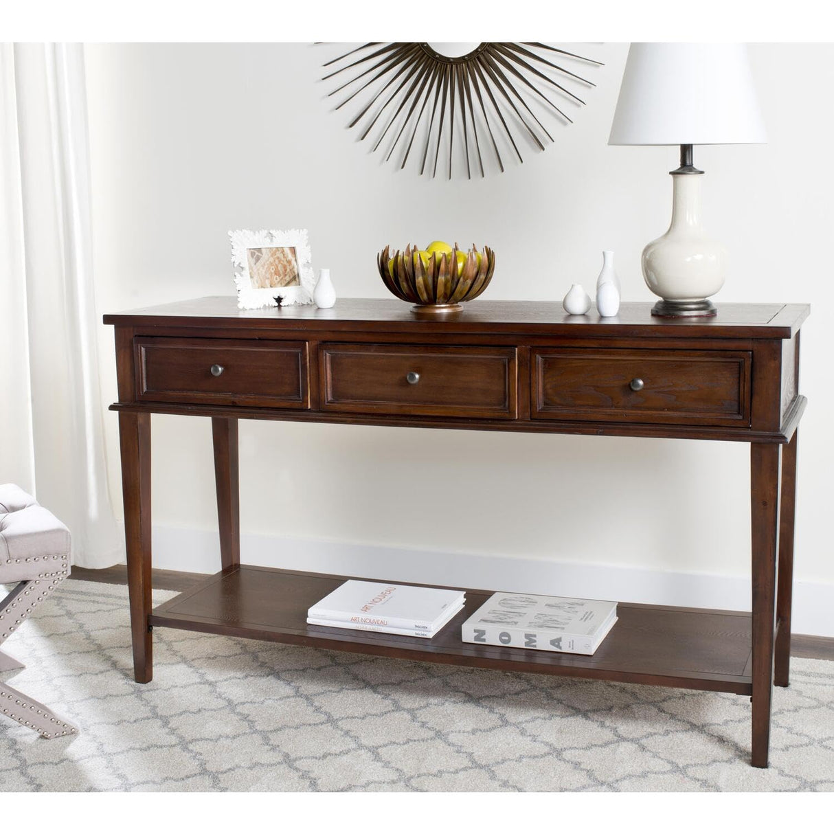 American Homes Collection Manelin Sepia Console Table