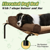 Elevated Dog Bed, Cooling Raised Dog Cots Beds for Large Dogs with Bolster, Dog mat