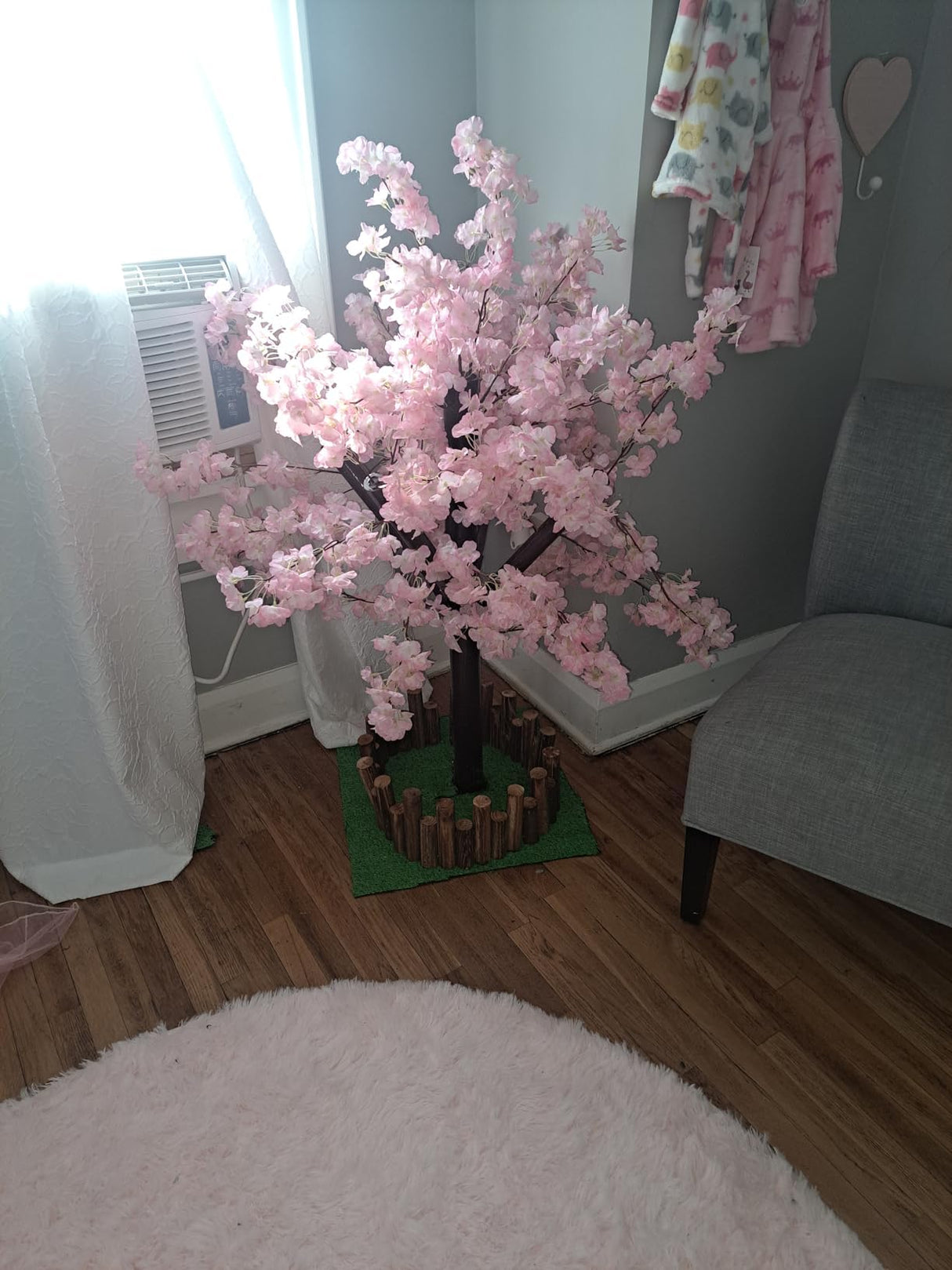 Trees Indoor Decor: Handmade Natural Fake Cherry Blossom Pink Tree Outdoor for Party