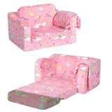 Folding Toddler Chair, Glow-in-The-Dark Soft Plush Kids Fold-Out Couch Sofa