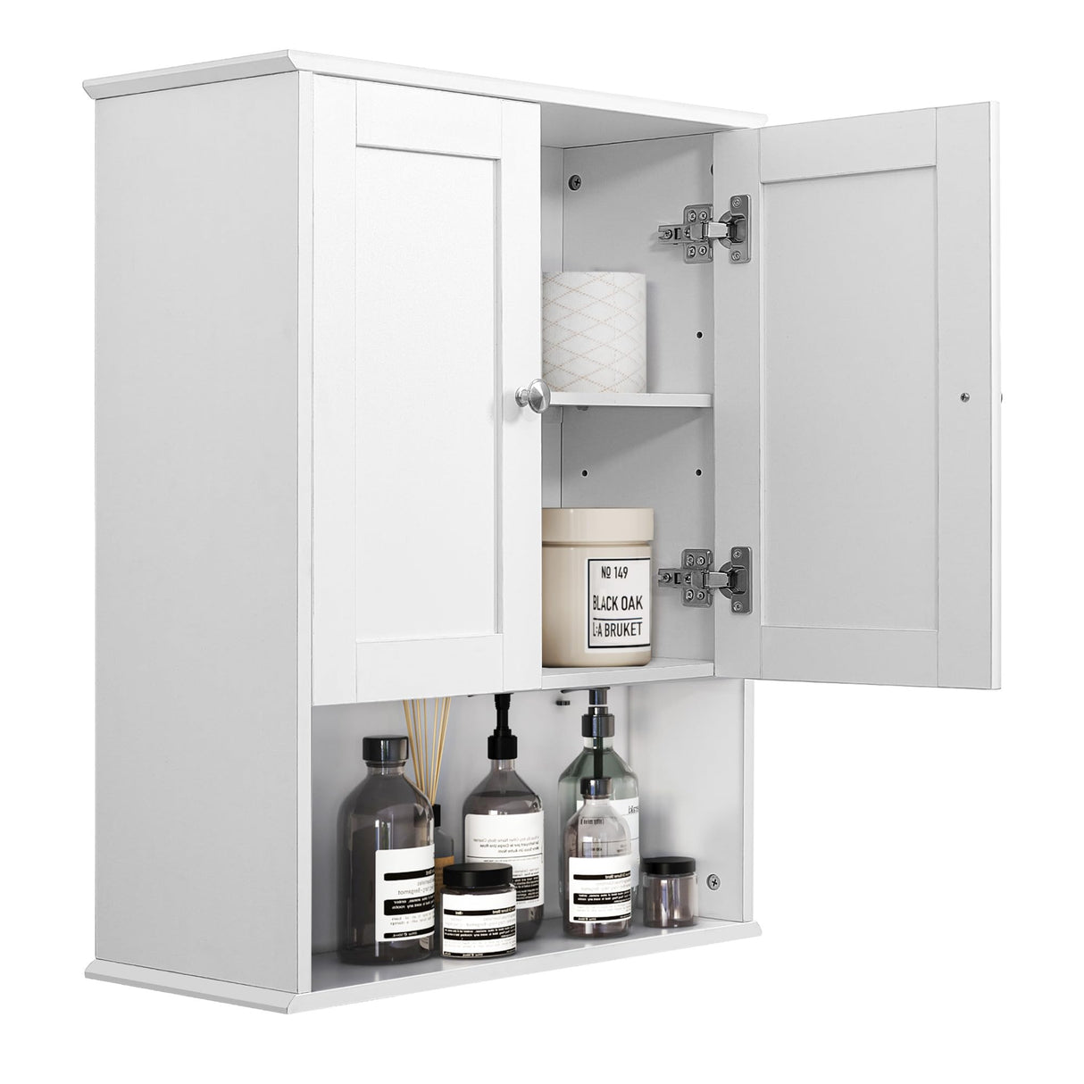 Bathroom Cabinet Wall Mounted Over Toilet Storage Cabinet, 24x30 Inch Wooden