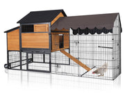 Ultimate Chicken Coop with Wheels - Spacious 85" Metal Frame Chicken House