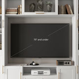 Entertainment Wall Unit for Living Room with Storage Bridge, Modern TV Stand