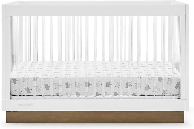 James Acrylic 4-in-1 Convertible Crib - Greenguard Gold Certified,