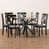 Luise Dining Set, 7-Piece, Grey