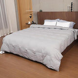 Season Grey Duck King Down Comforter 44% Feather 24% Down 32% Down Fiber Duvet Insert 100% Organic Cotton Cover Lightweight Fluffy Soft Breathable 106x90 Inches 60 Oz Filling