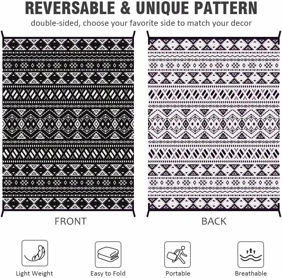 Reversible Mats - Outdoor Rugs 9'x12' for Patios Clearance, Plastic Straw Rugs