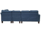 Bobkona Burril Linen-Like 4 Piece Left or Right Hand Reversible Sectional Set