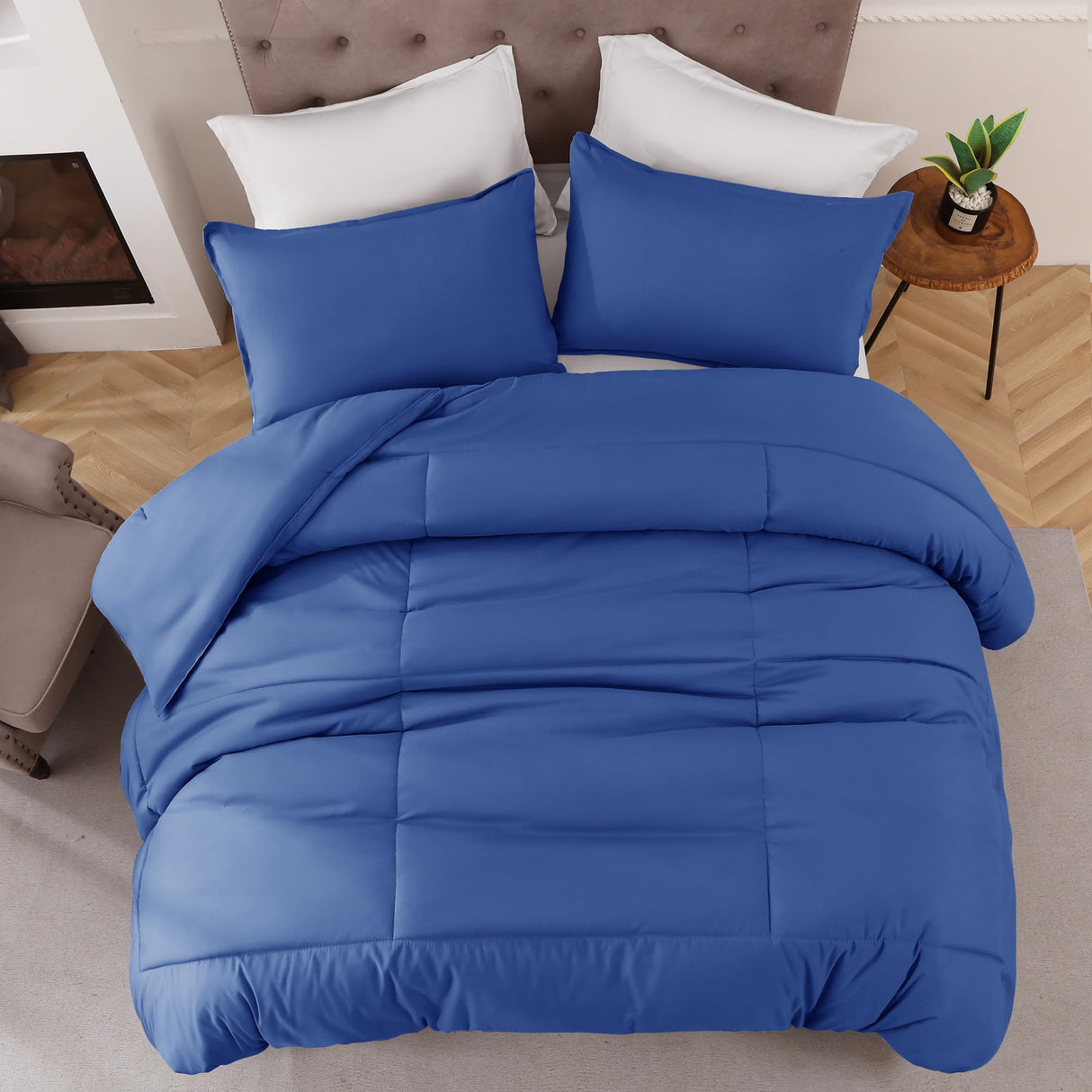 Comforter Full Size Duvet Insert All Season Bedding Bedding Duvets & Down Comforters Full Size - Ultra Soft 100% Microfiber Polyester - Blue Comforter Full Size