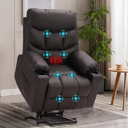 EaseRise Power Lift Recliner with Massage, Heat & USB