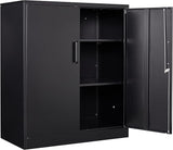 Metal Garage Storage Cabinet with 2 Doors and 2 Adjustable Shelves