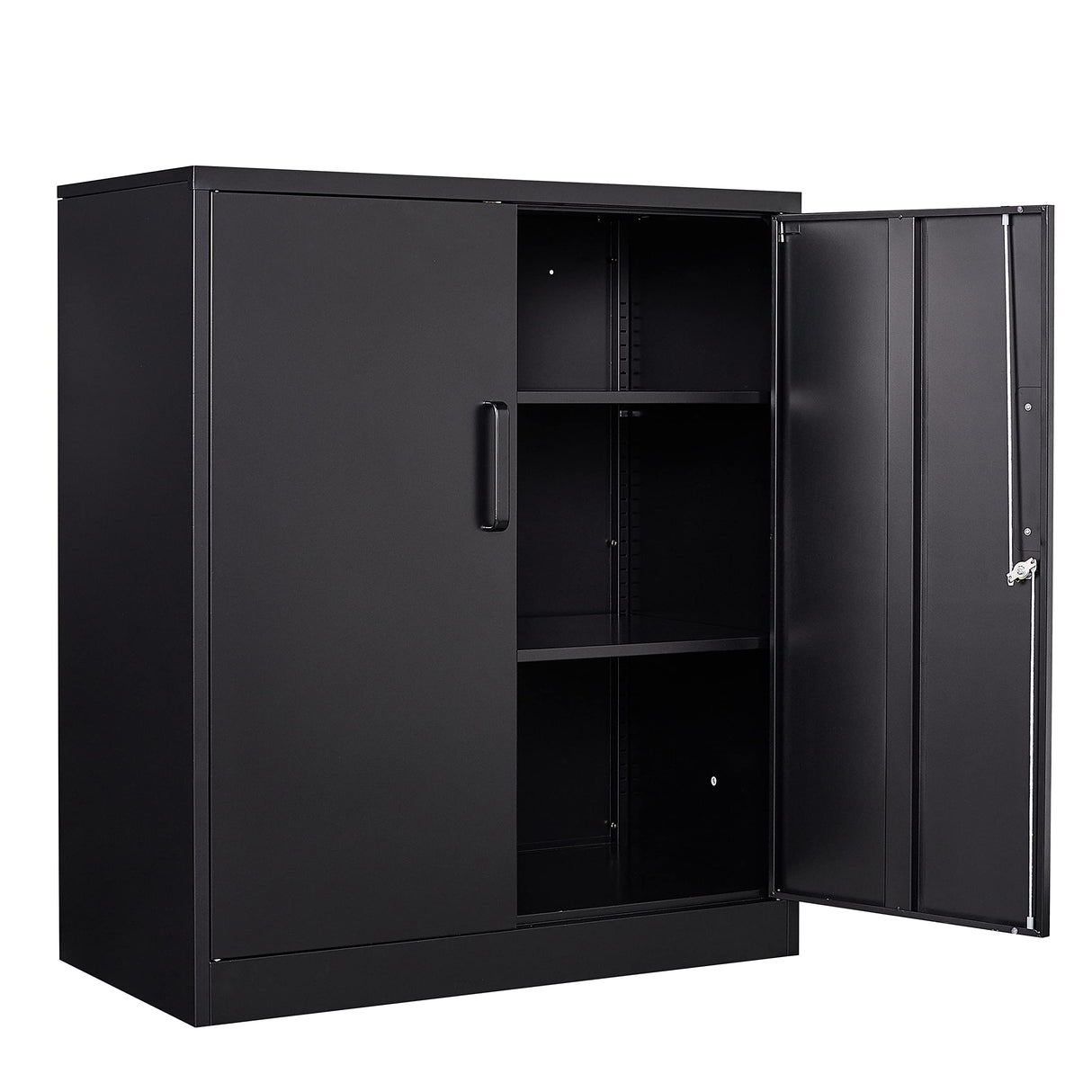 Metal Garage Storage Cabinet with 2 Doors and 2 Adjustable Shelves