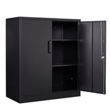 Metal Garage Storage Cabinet with 2 Doors and 2 Adjustable Shelves