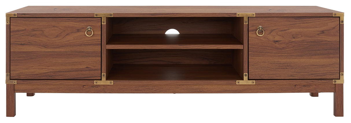 Safavieh Home Collection MED9612 Media Stand, Walnut/Gold