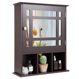 Wall-Mounted Bathroom Cabinet, 2-in-1 Storage Organizer with Mirror Door