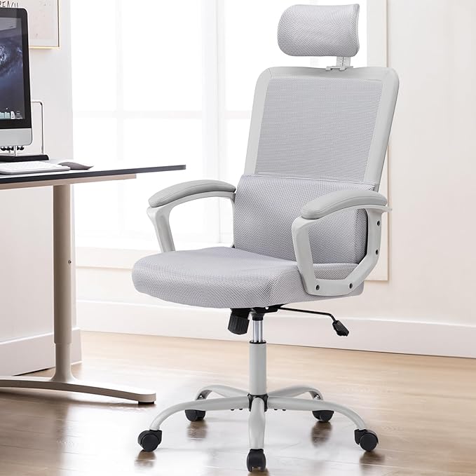 Office Desk Computer Chair, Ergonomic High Back Comfy Swivel Gaming Home Mesh