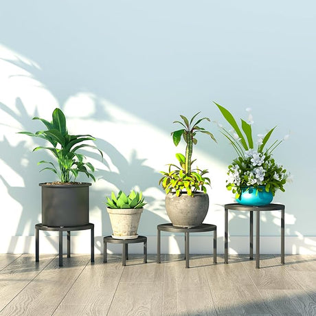 Set of 3 Metal Plant Stand for Heavy Potted Plant for Home Indoor and Outdoor