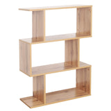 WM072-EW Standing Shelf, Wooden Shelf, Wotan Oak Brown Bookcase, Organiser
