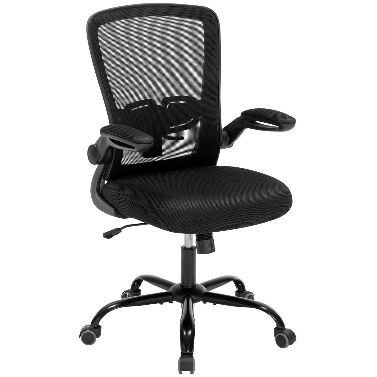 Ergonomic Executive Office Chair with Mesh, Adjustable Lumbar Support, Swivel Rolling for Home, Bedroom, Study, Student, Adults, Black