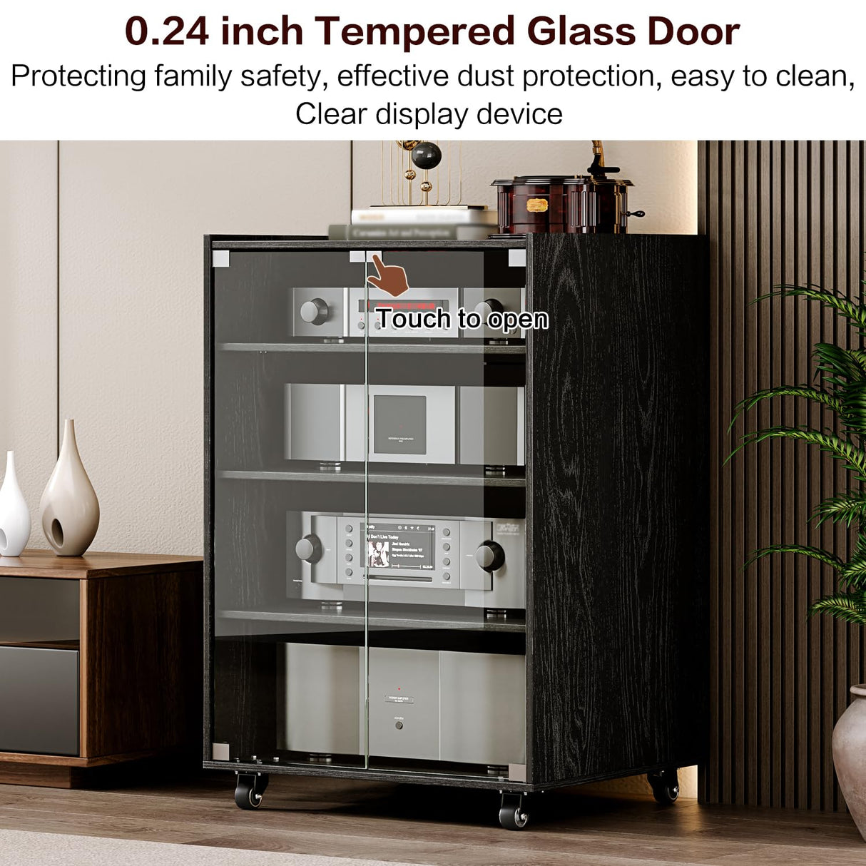 Modern with wheels Audio-Video Media Stand