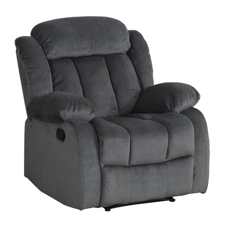 Sunset Trading Madison Recliner, Charcoal gray with blue undertones