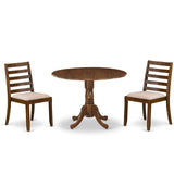 DLX13-AWA-04 3-piece Modern set includes a Round Kitchen Table and 2 Light