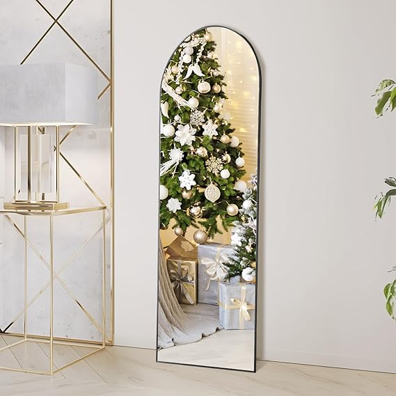 Arched Full Length Mirror with Stand,  Floor Mirror